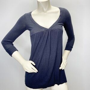 Vince Babydoll V Neck Long Sleeve Top Sz XS